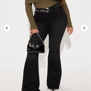 Fashion Nova Black Flare Jeans